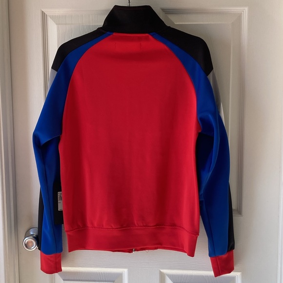 Black Pyramid Chris Brown Racer Track Jacket Size S Red White Gray Red Blue Blk - Picture 5 of 5